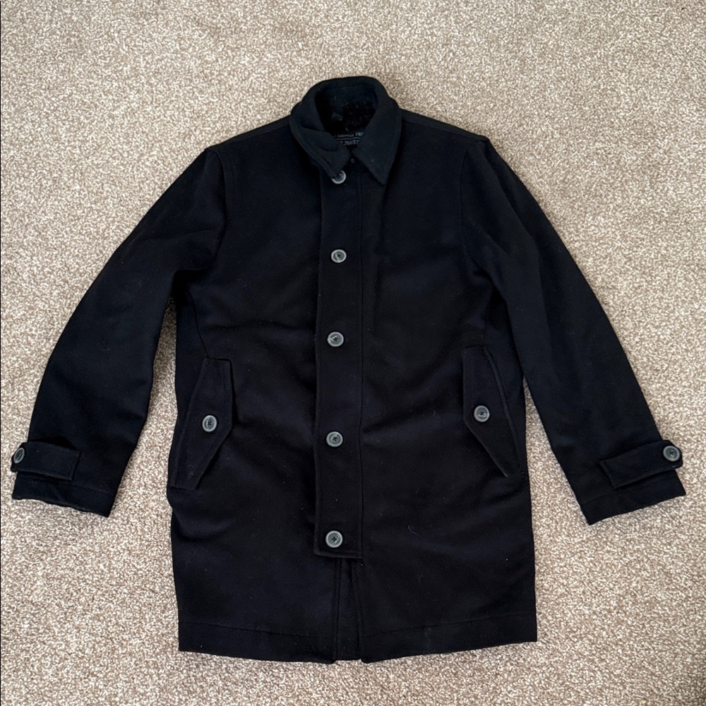 GAP Men's Classic Black Wool Coat